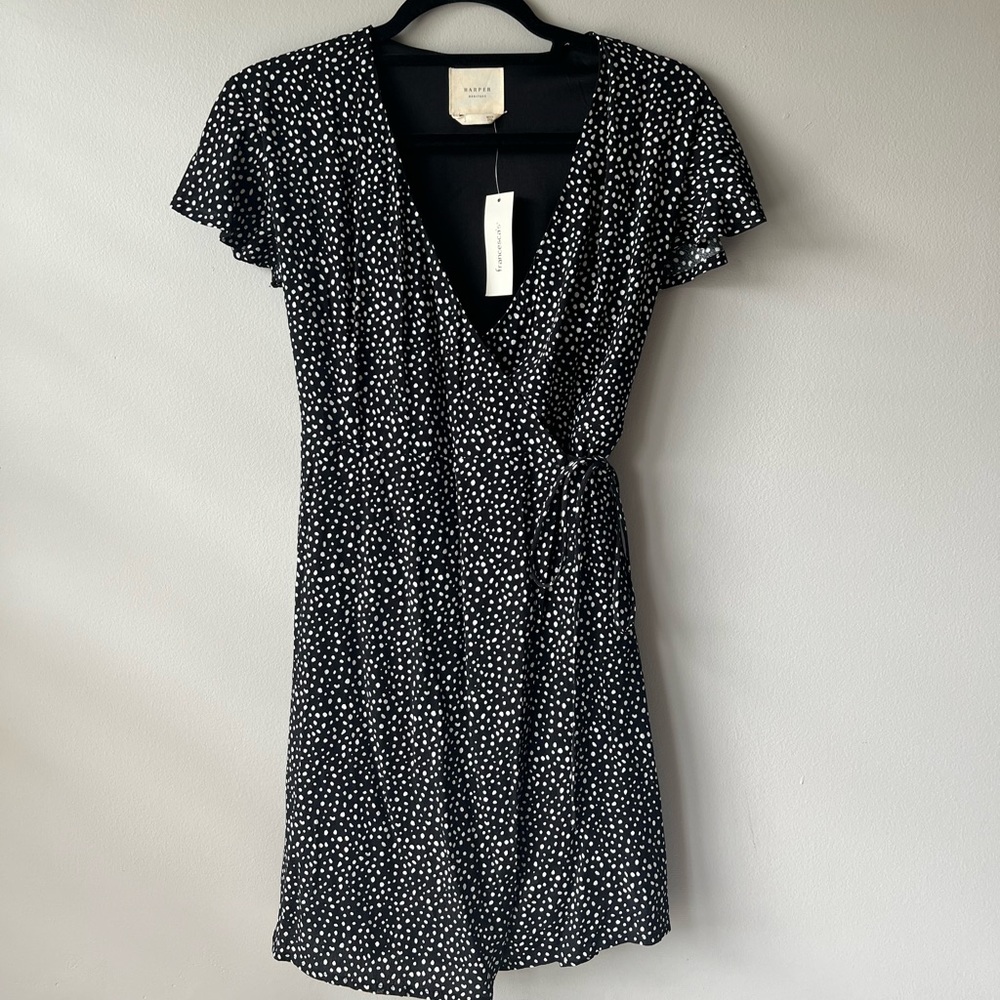 NWT Francesca’s Harper Heritage Polka Dot Wrap Dress